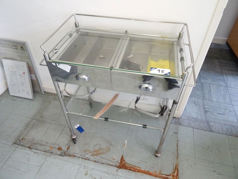 2x mobile surgery trolleys