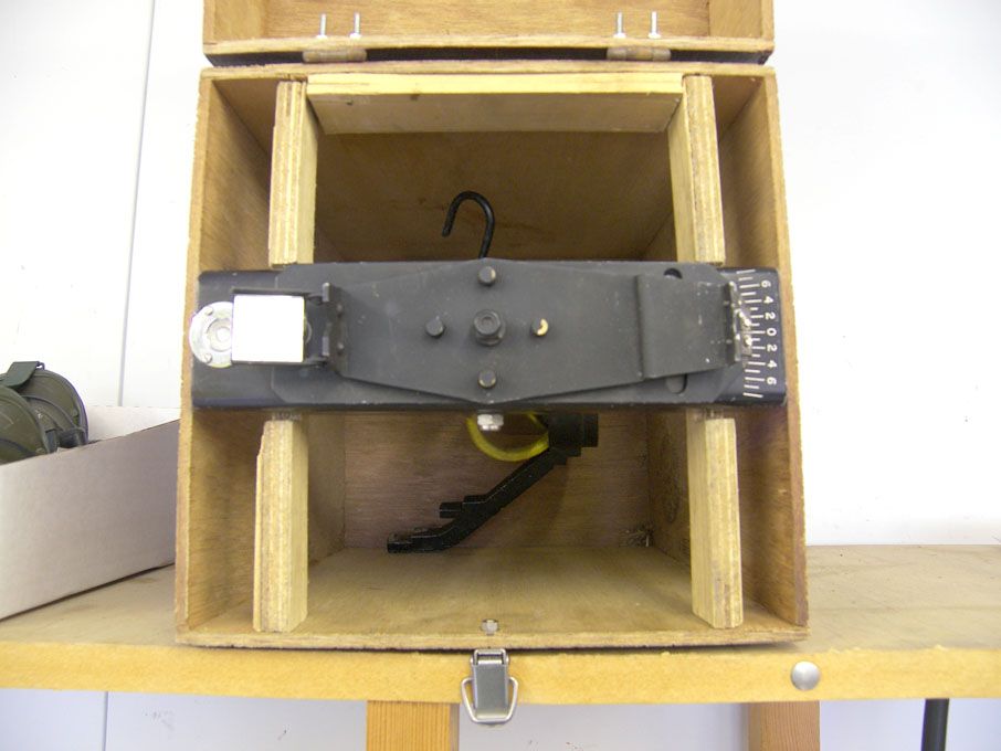 GEC optical sight light line alignment in wooden b...