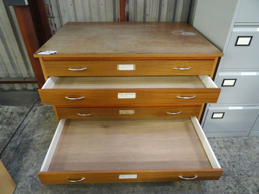 6 drawer maple effect plan chest, 840x1140mm