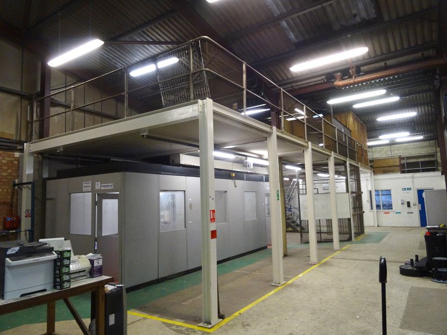 Mezzanine floor with built in stairs, 16m x 5.5m a...
