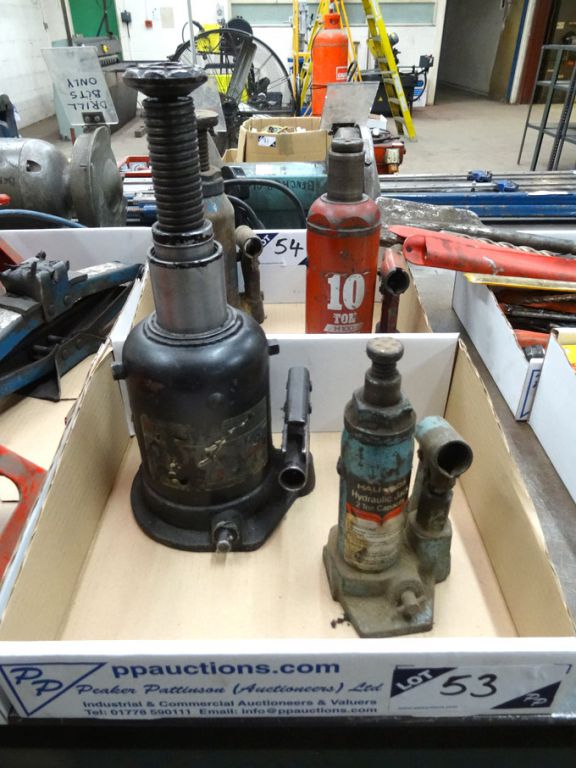 Torin 10T bottle jack, Halfords 2T bottle jack
