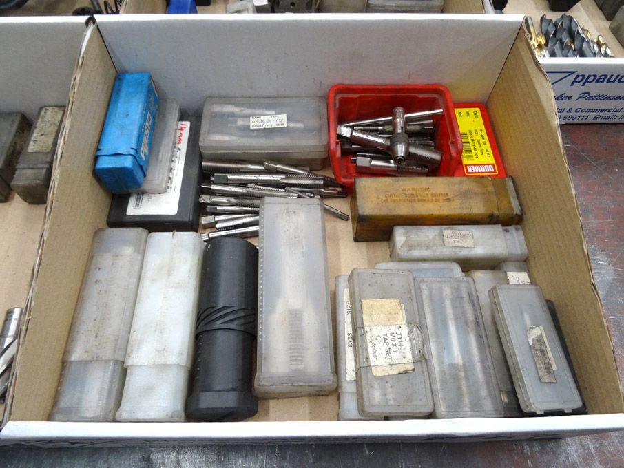 Qty various HSS taps to 1 1/2" approx