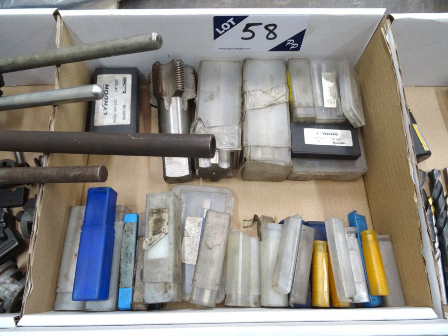 Qty various HSS taps to 1 1/2" approx
