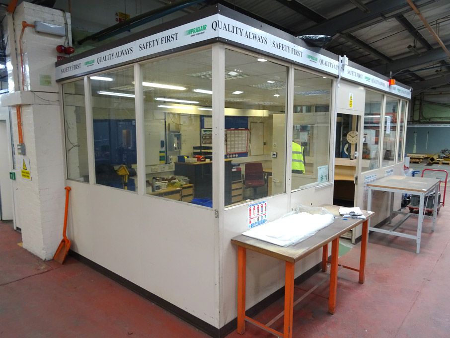 6x2.9m approx glass / metal partitioned office, bu...