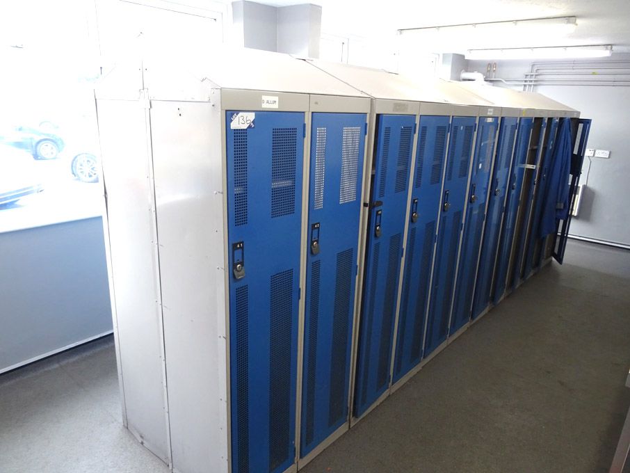 24x Link 51 grey / blue metal lockers, 62x14" ID...