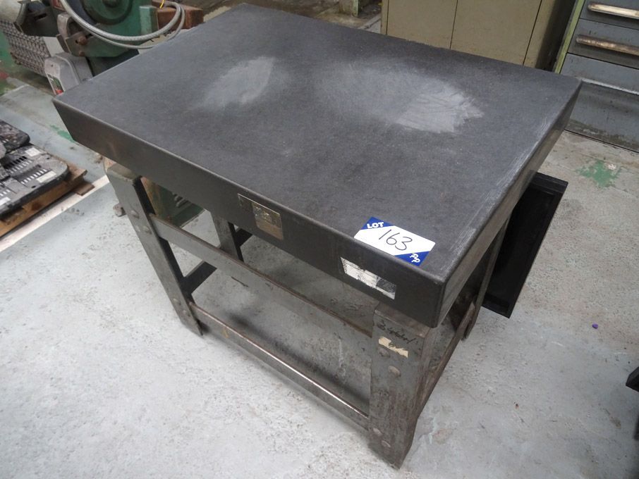 Similar 36x24" grade 2 granite surface table on le...