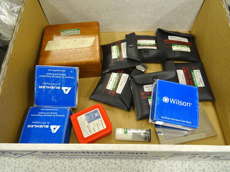 Qty various Indentec hardness test blocks etc - L...