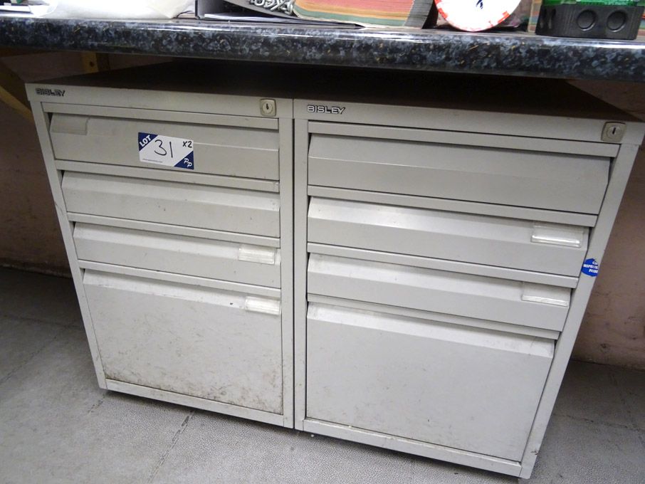 2x Bisley 4 drawer storage cabinets - Lot located...