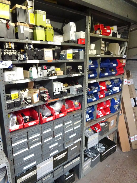 2x light duty racks with contents inc: DC drives,...