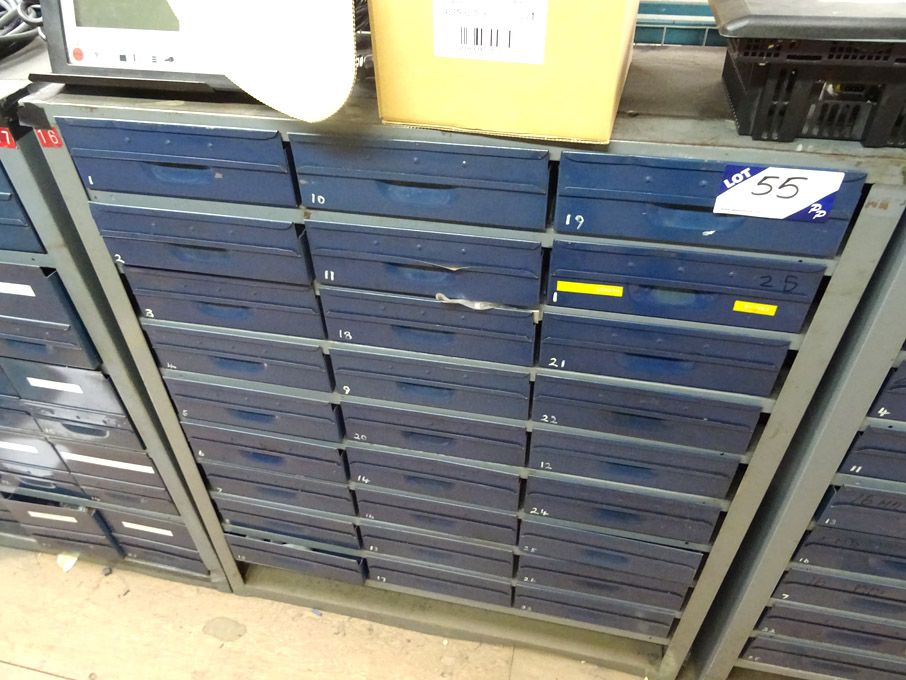 20 drawer storage unit with contents inc: connecto...