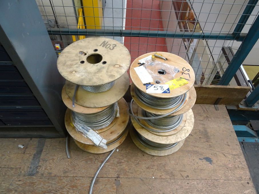 6 drums various power control cable, single / 3 ph...