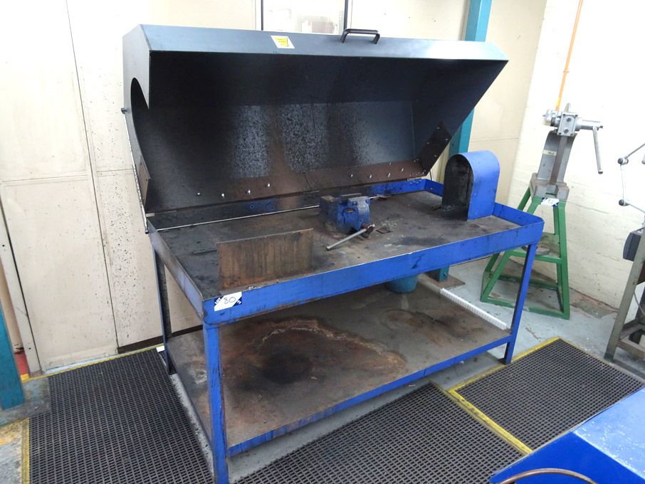 72x36" metal frame cleaning station with hood & be...