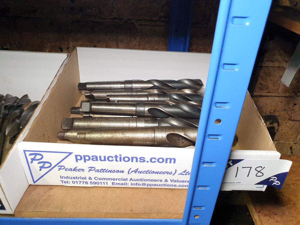 Qty various HSS taper shank twist drills to 34mm a...