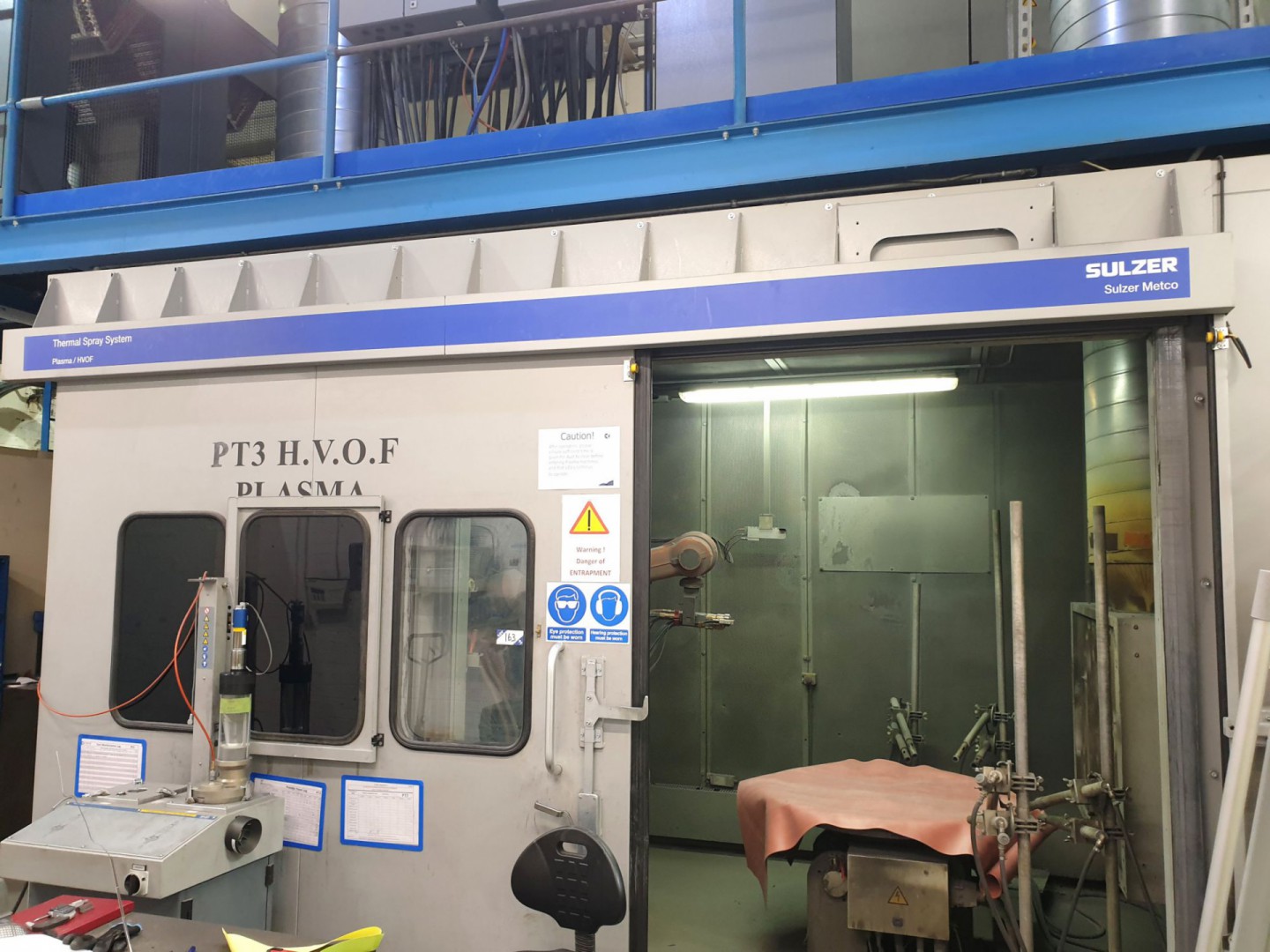 Sulzer Metco Plasma / HVOF thermal spray system in...