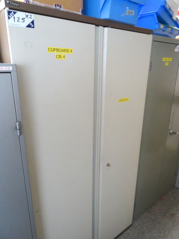 2x Triumph 2 door multishelf storage cabinets with...