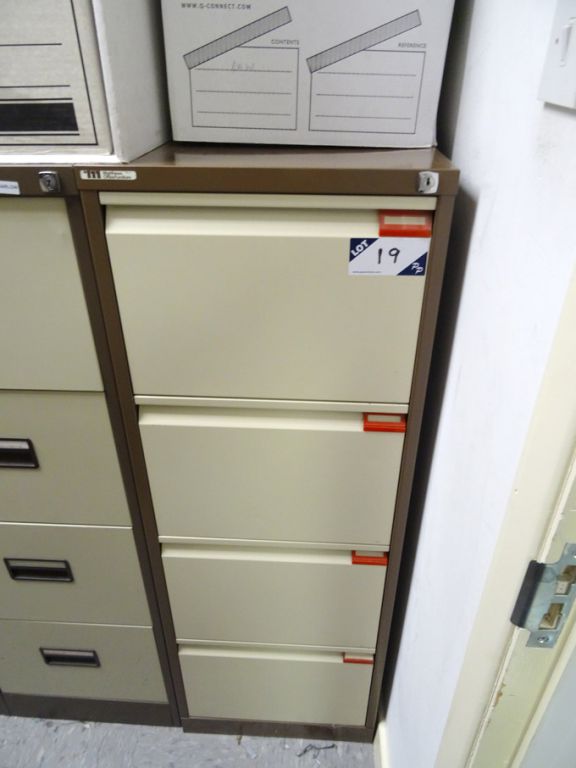 3x Triumph, Roneo Vickers etc brown / cream 4 draw...