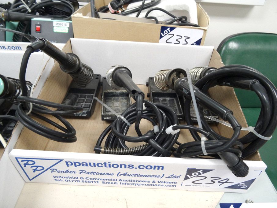 4x various Weller soldering irons