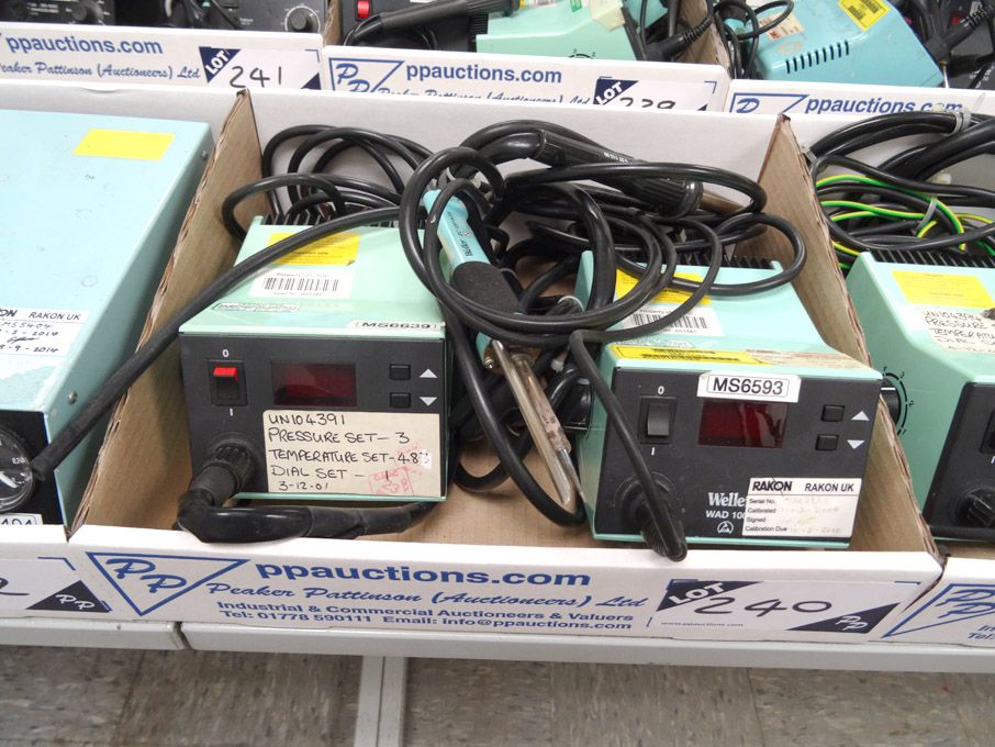 2x Weller Wad100 soldering stations with soldering...