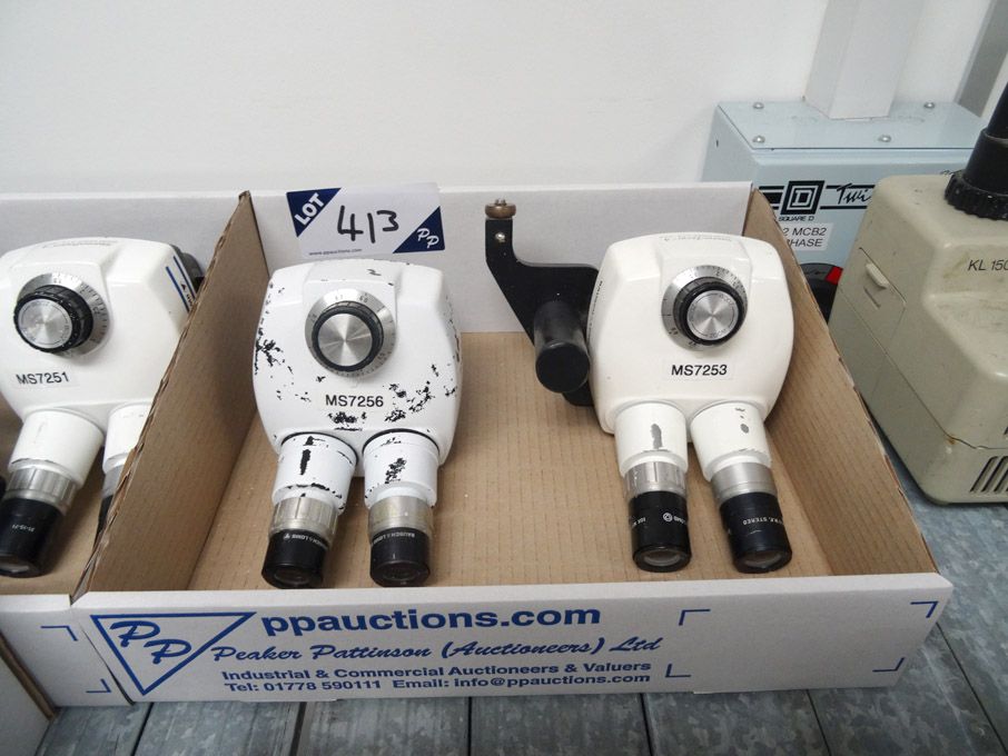 2x Bausch & Lomb Stereo Zoom 4 microscope heads