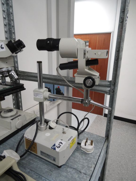 Meiji Techno BM stereo microscope on Wessex WSL1 l...