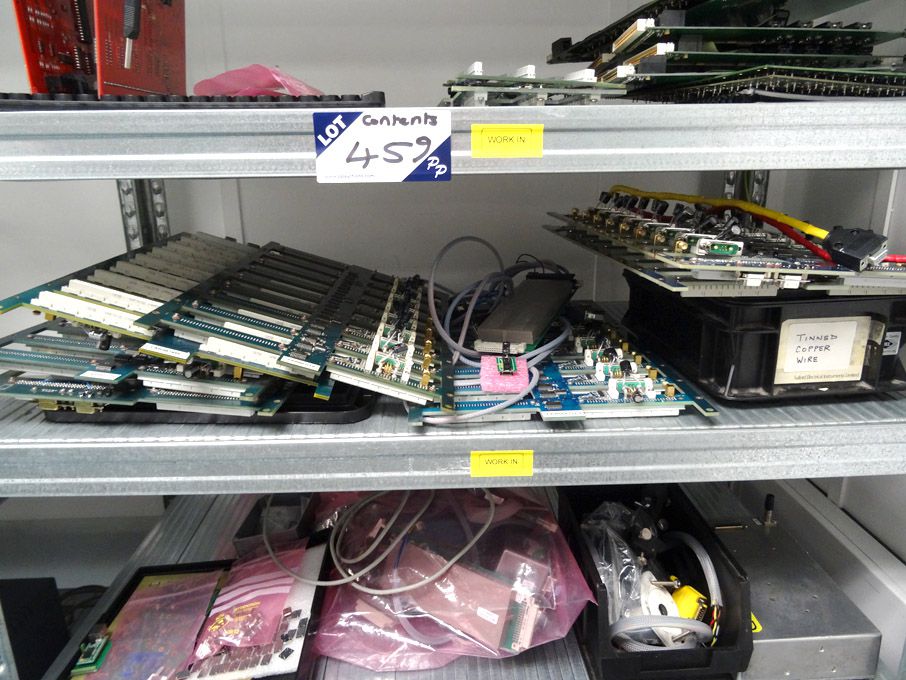 Qty various electronic circuit boards, cables etc...