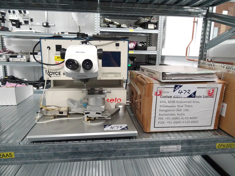 Royce 552 bond test system, 50PSi with equipment