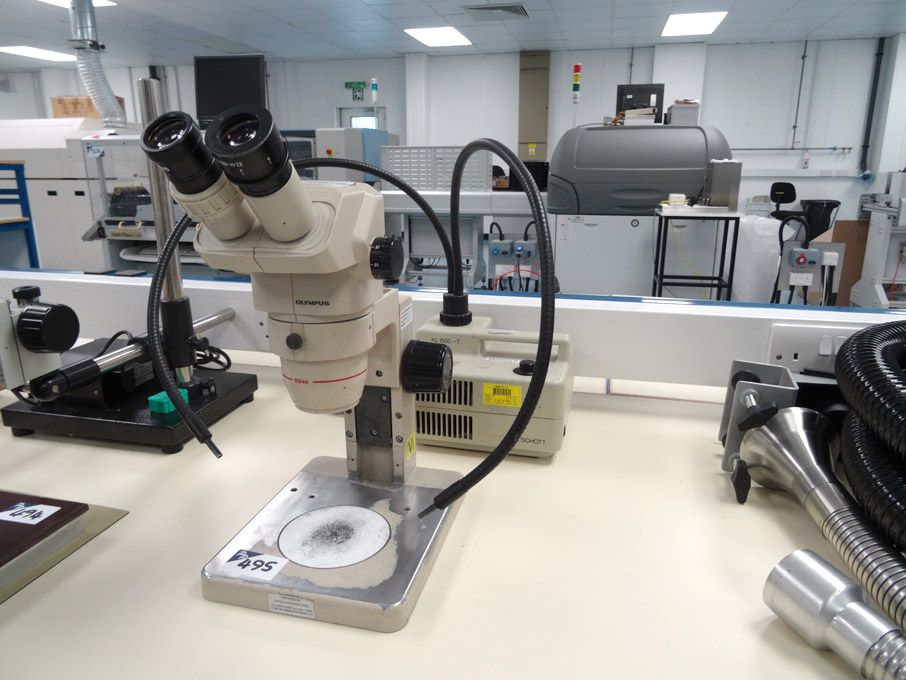 Olympus SZ40 stereo microscope with Schott KL-1500...