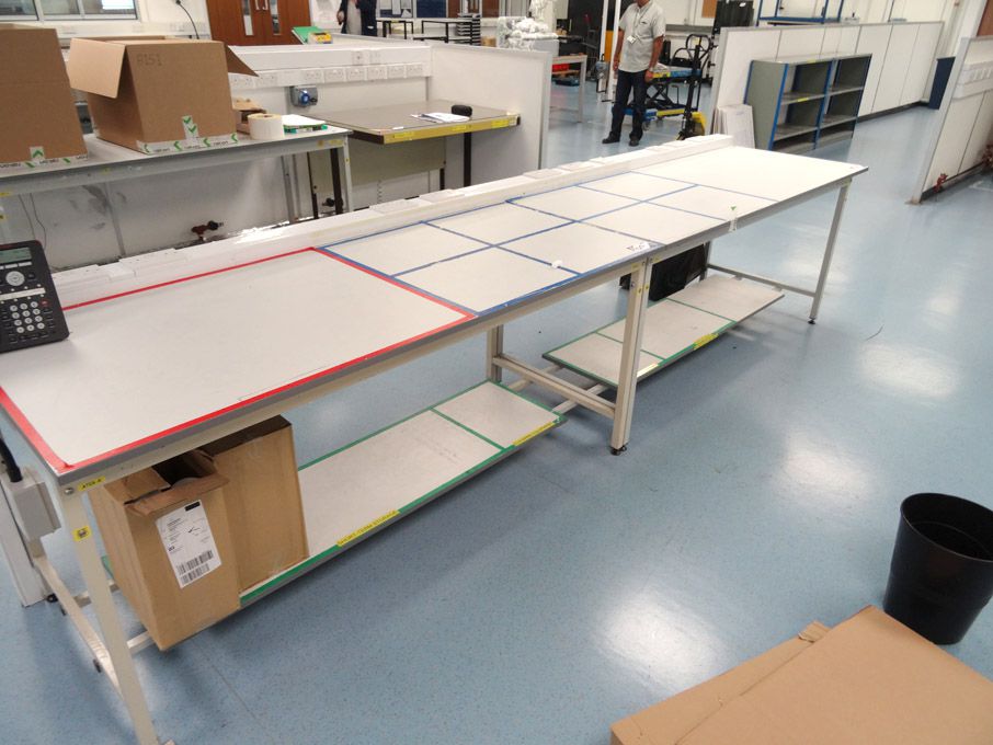 2x electronic anti-static workbenches, 1800x800mm
