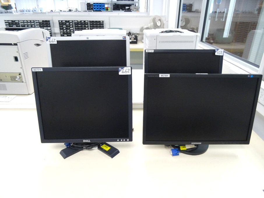 4x various Dell, HP, Samsung LCD monitors