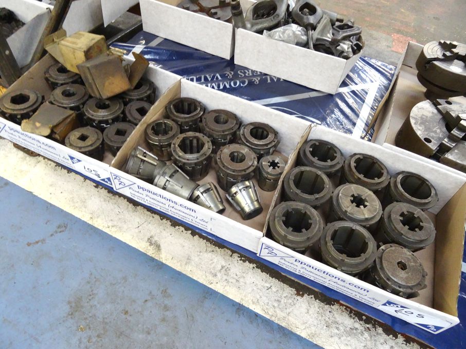 Large Qty Burnerd collets to 60mm approx in 3 boxe...