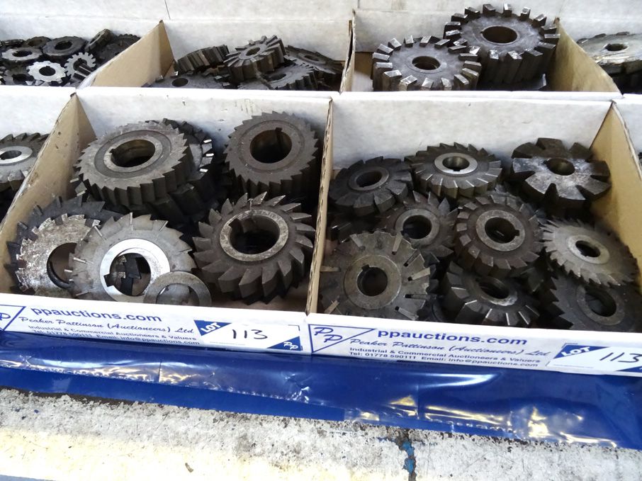 Qty HSS side & face milling cutters to 10" approx...