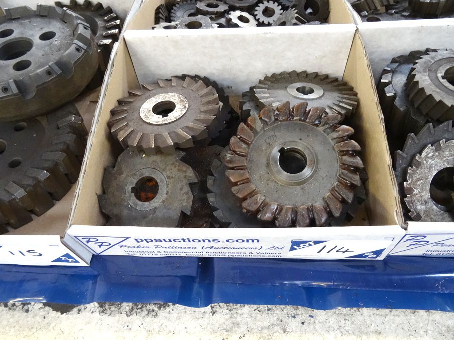 Qty HSS side & face milling cutters to 8" approx -...