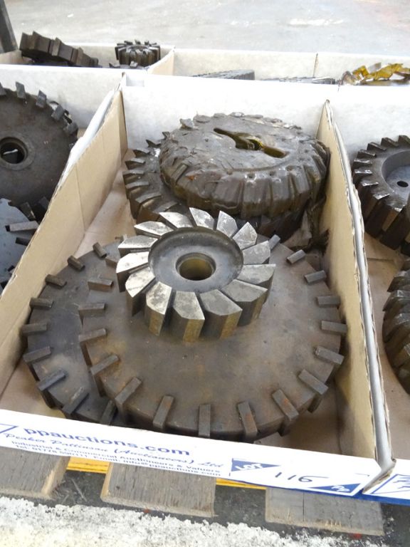 Qty various HSS side & face milling cutters to 10"...