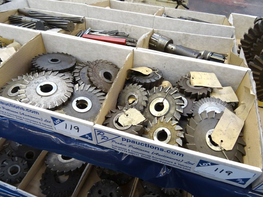Qty various side & face milling cutters to 8" appr...