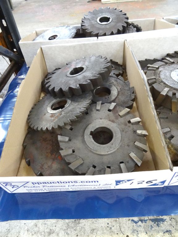 Qty various HSS large milling cutters to 15" appro...