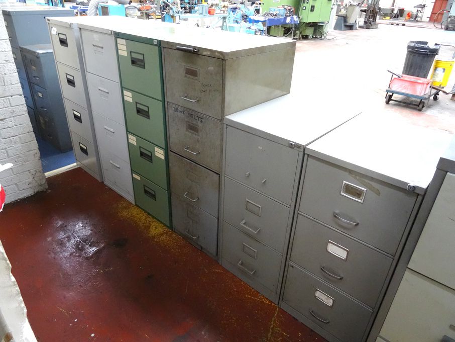6x Viron, Harvey etc 3 & 4 drawer metal filing cab...