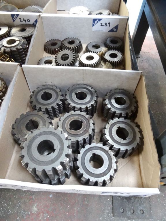 Qty various gear hobs & various 3" roughing shaper...