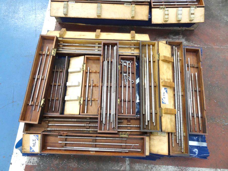 Qty various pull type key way & sizing broaches on...