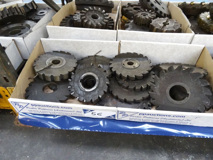 Qty various HSS side & face milling cutters to 8"...