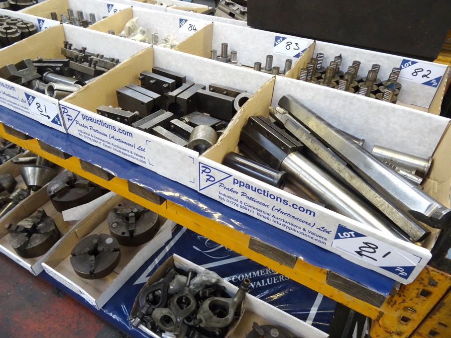 Qty various tool holders & turning bars etc in 3 b...