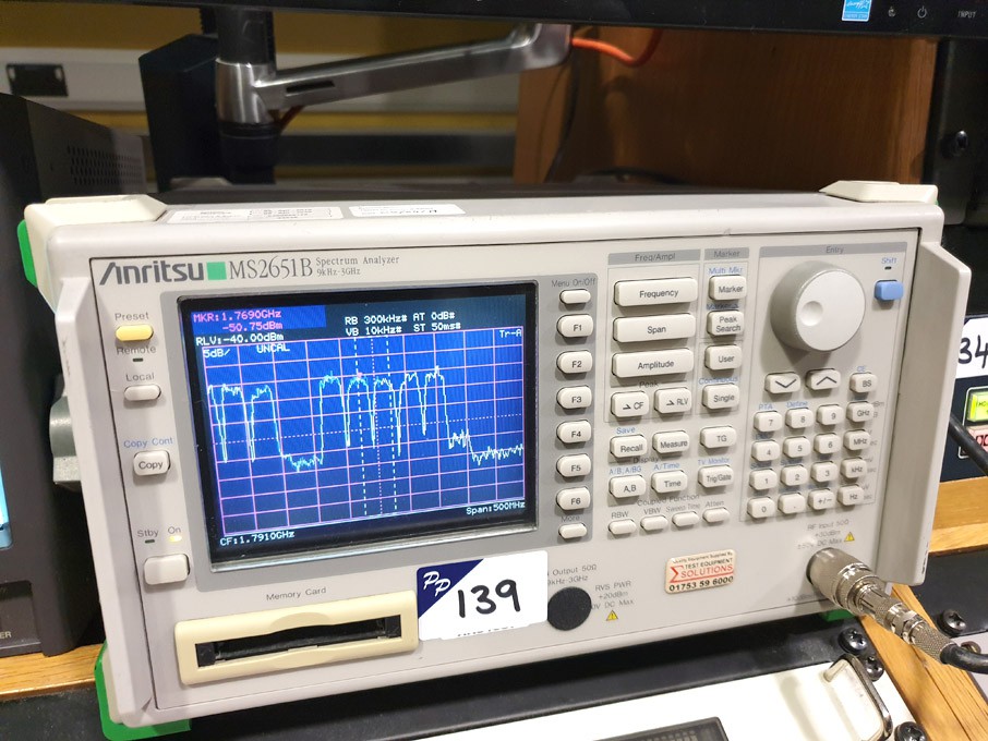 Anritsu MS265IB spectrum analyser, 9kHz-3GHz