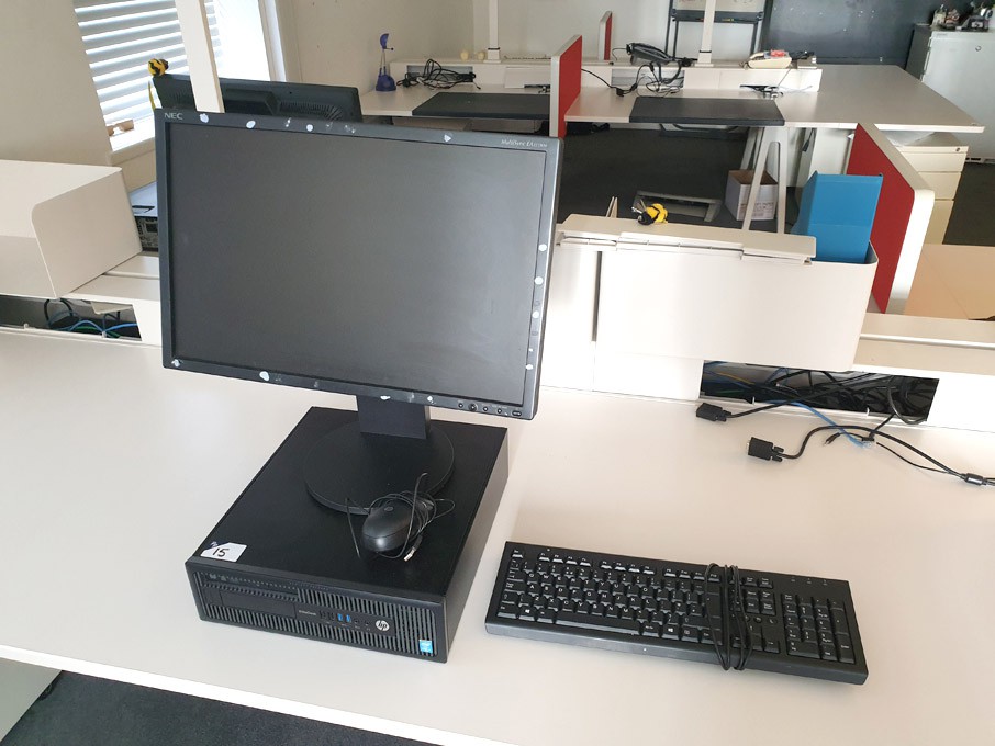 HP Elite 800 Intel i5 desktop PC with monitor, key...