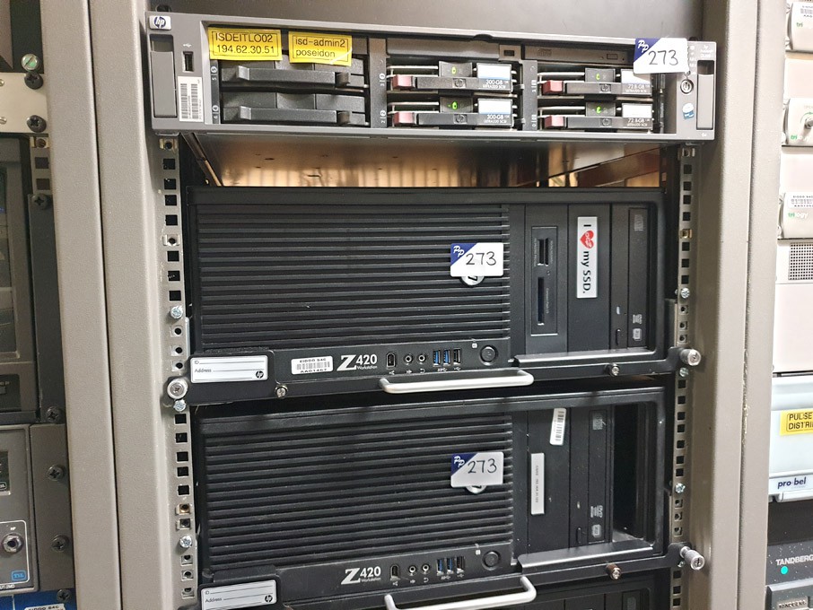 HP Proliant DL380, G4 rack type server with 3x HP...