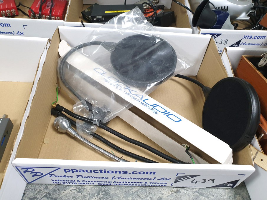 Qty various talkback microphones, 2x microphone sp...