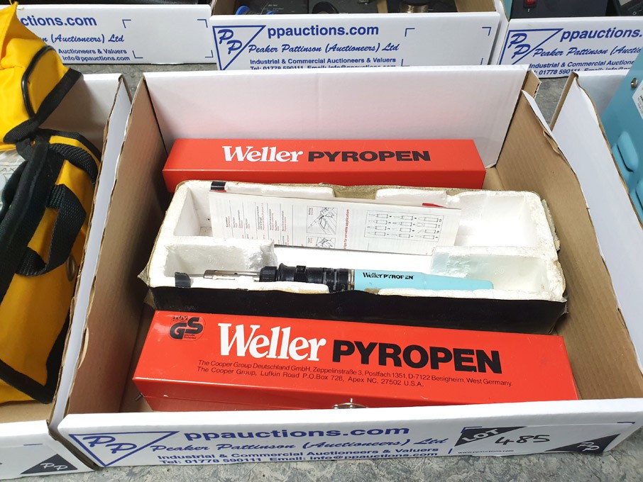 3x Weller cordless Pyropen gas soldering irons