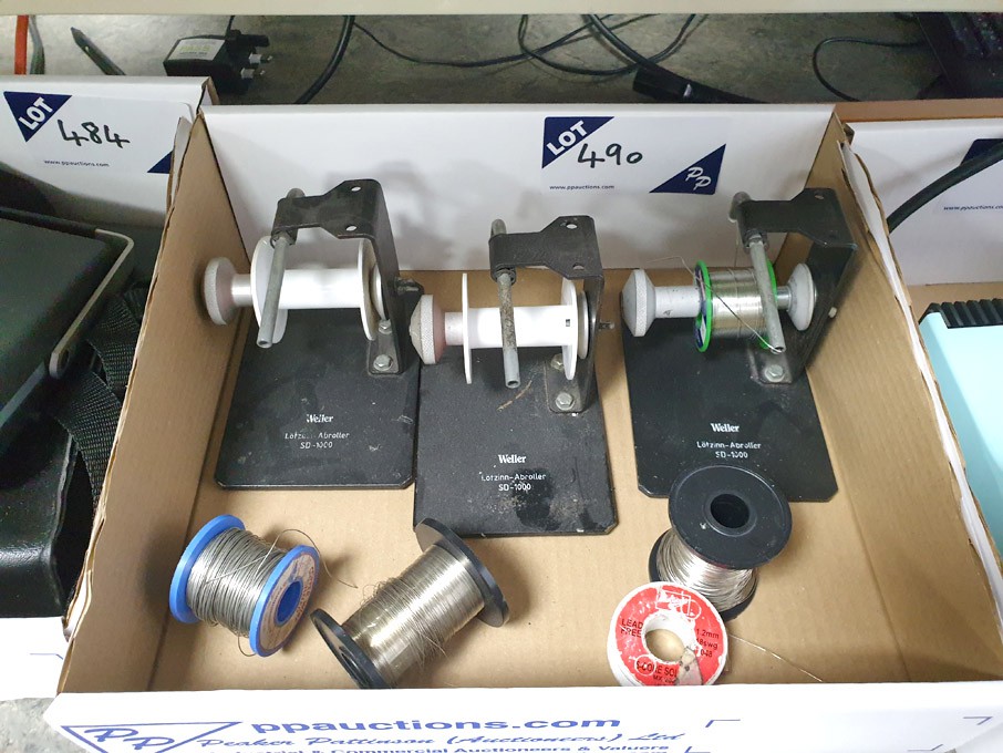 3x Solder stand reel holders
