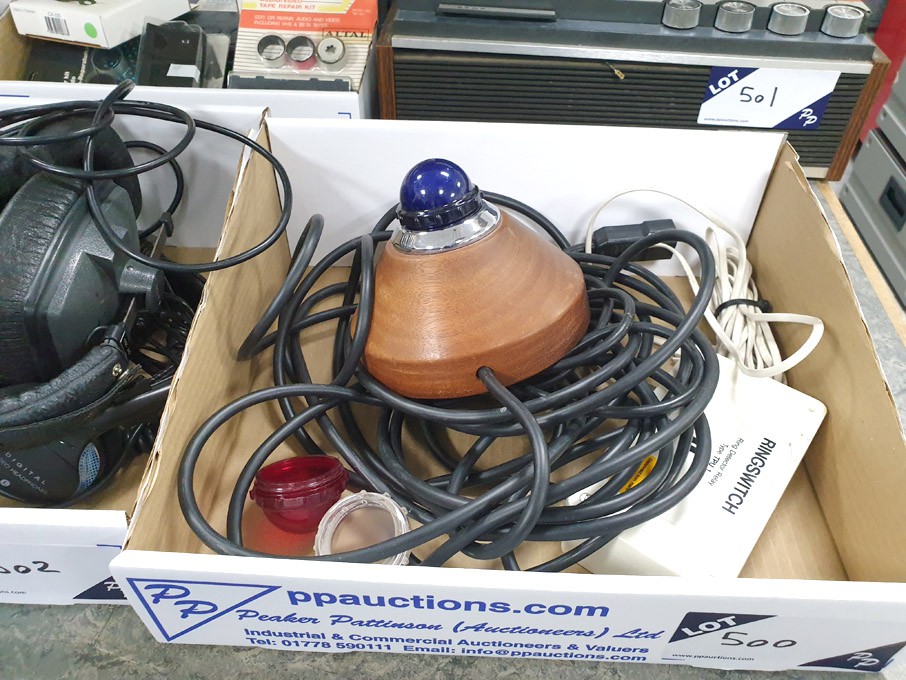 'On Air' light on wooden base
