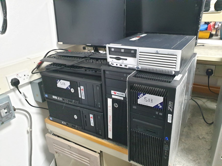 3x HP Z420 workstation PC's, HPZ820 workstation PC...