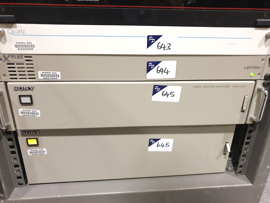 Sony BVS-V1212 video routing switcher, Sony BVS-A1...