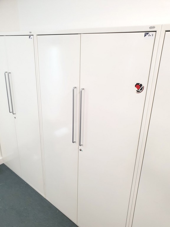 Vitra white metal 2 door storage cupboard, 1000x17...